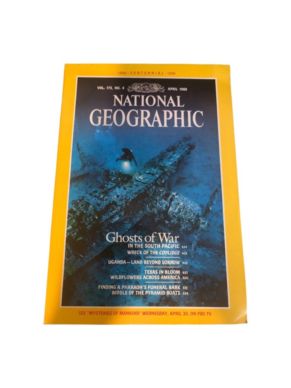 National Geographic April 1988 Ghosts of War Wreck Coolidge Magazine